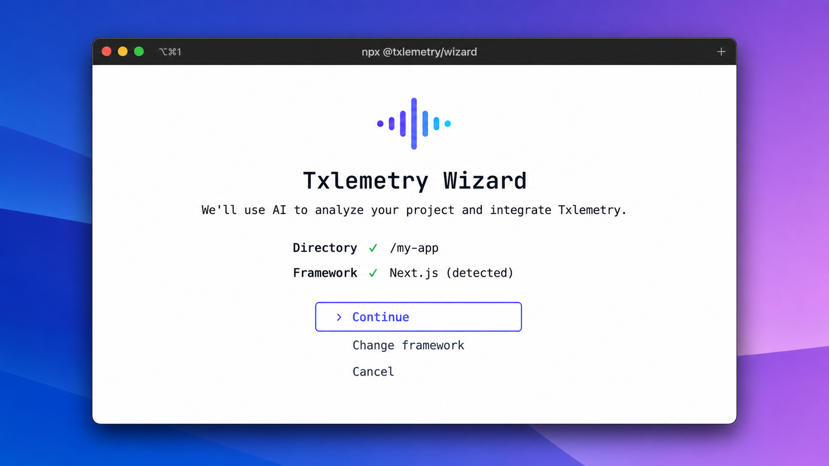 Txlemetry wizard