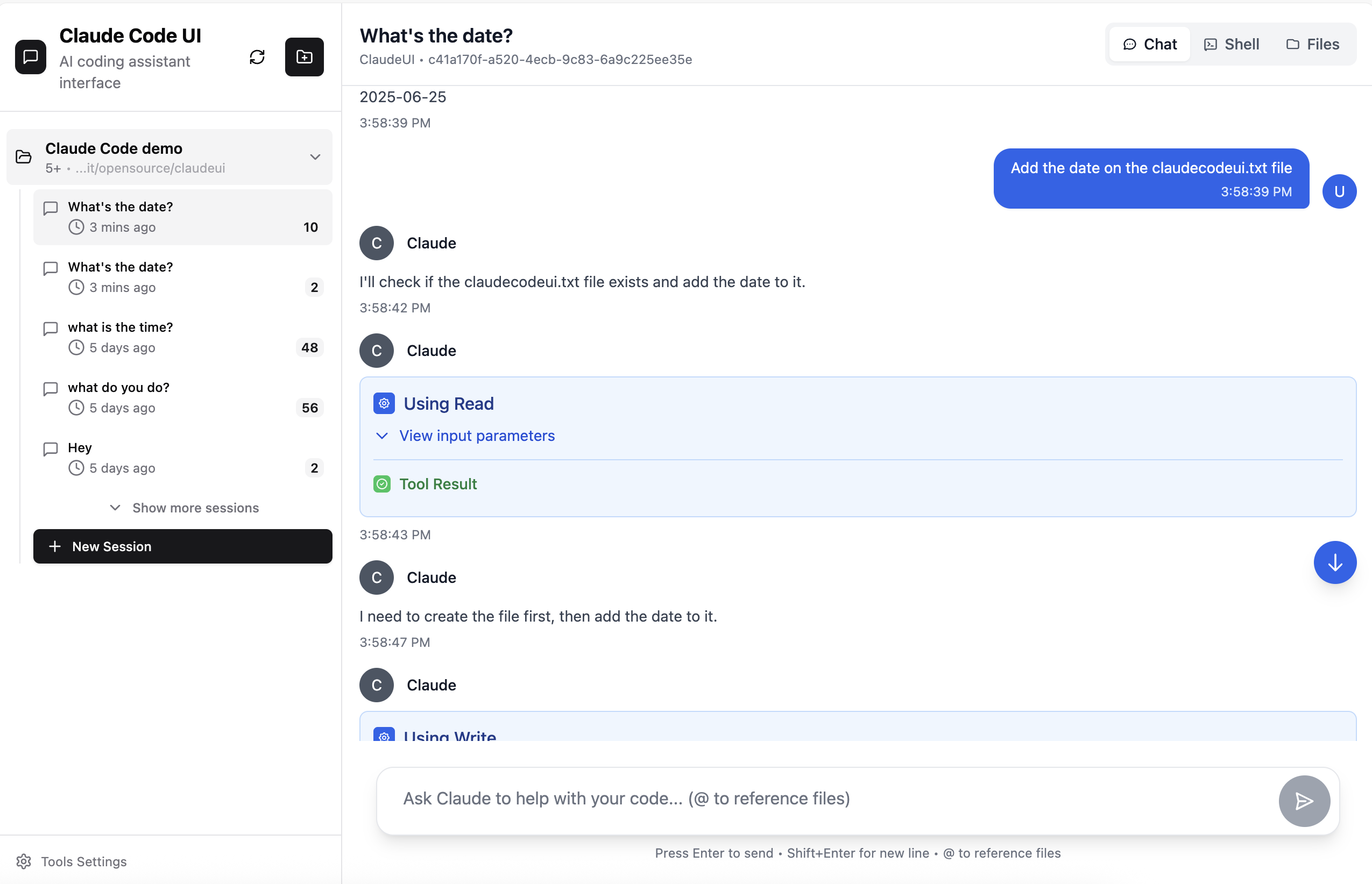 Desktop Interface