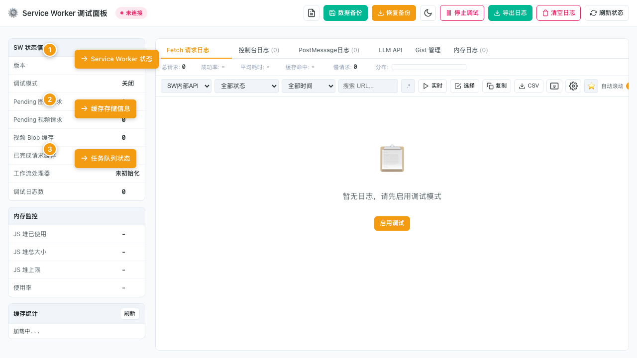 调试面板