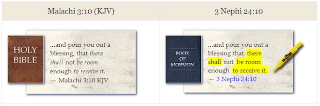 BoM Malachi Comparison