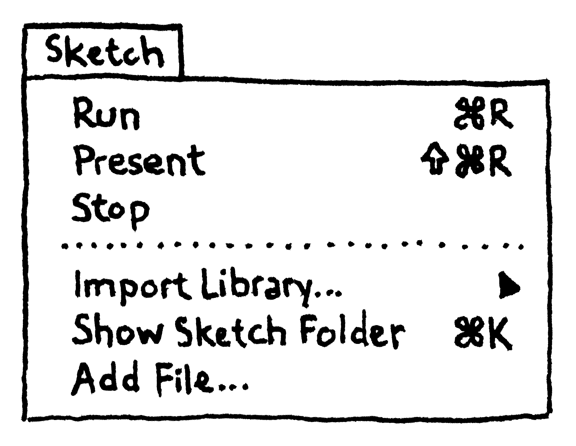 Menu SketchPresent