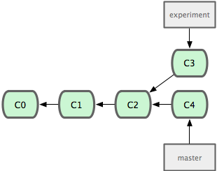 Figure 3-27. Your initial diverged commit history.