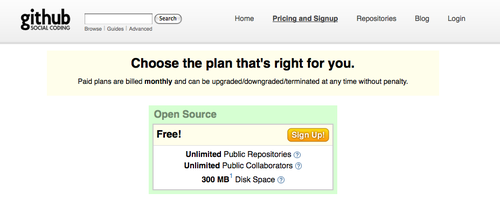 Figure 4-2. The GitHub plan page.