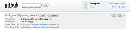 Figure 4-6. GitHub project header information.
