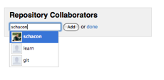Figure 4-11. Adding a collaborator to your project.