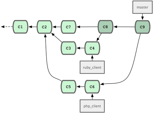 Figure 5-20. After a topic branch merge.