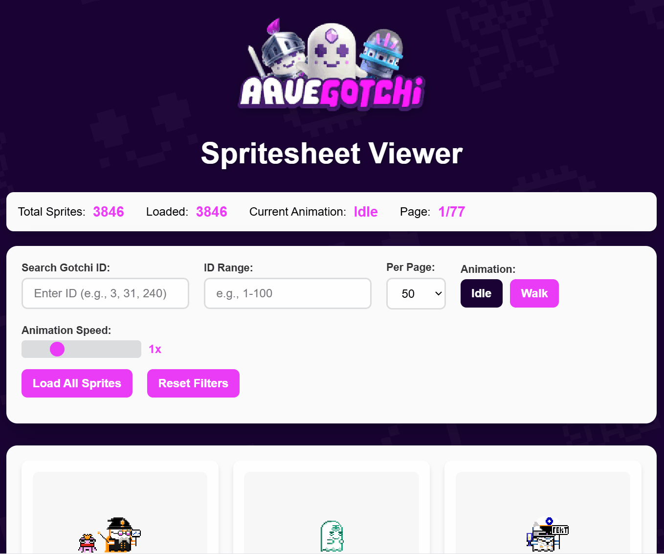 Aavegotchi Sprite Generator Demo