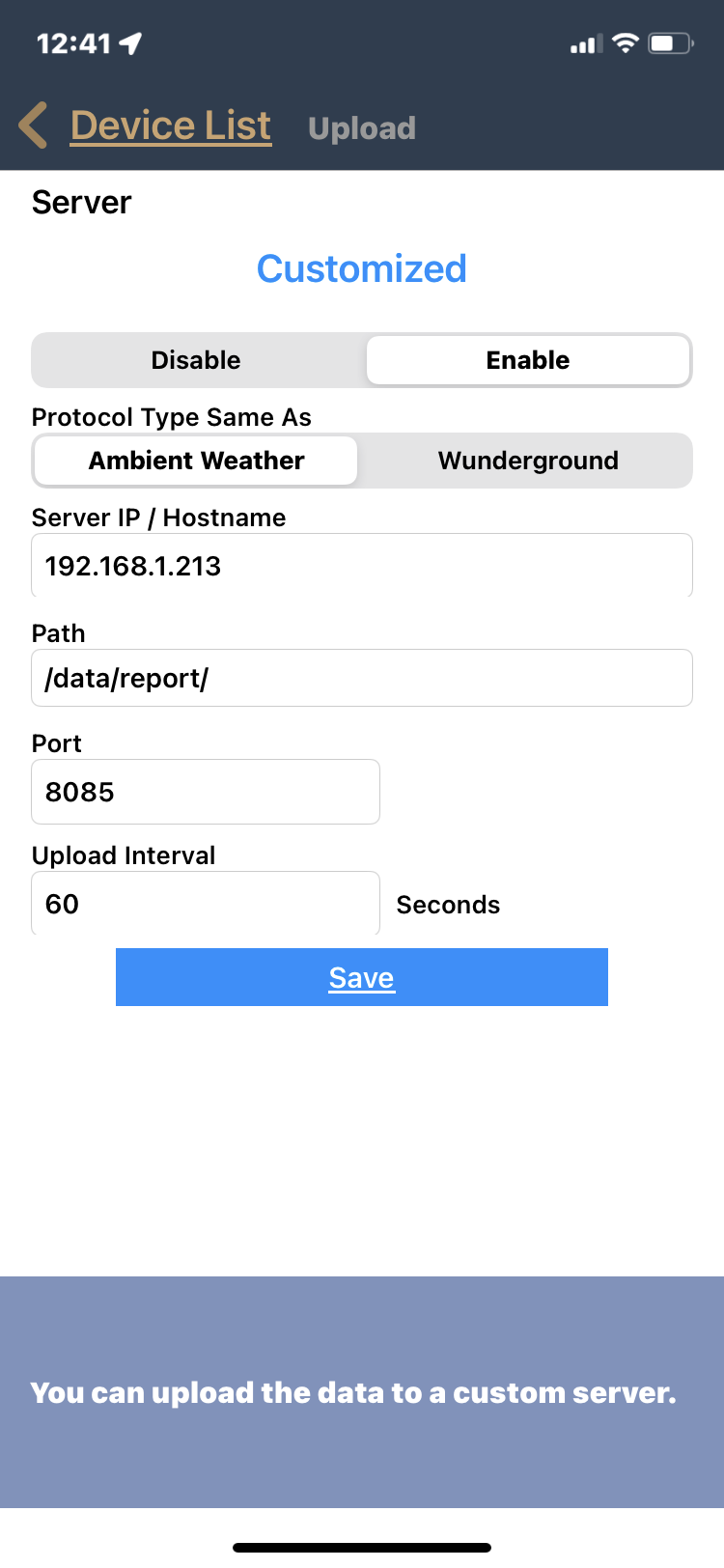 Setup on Ambient Device