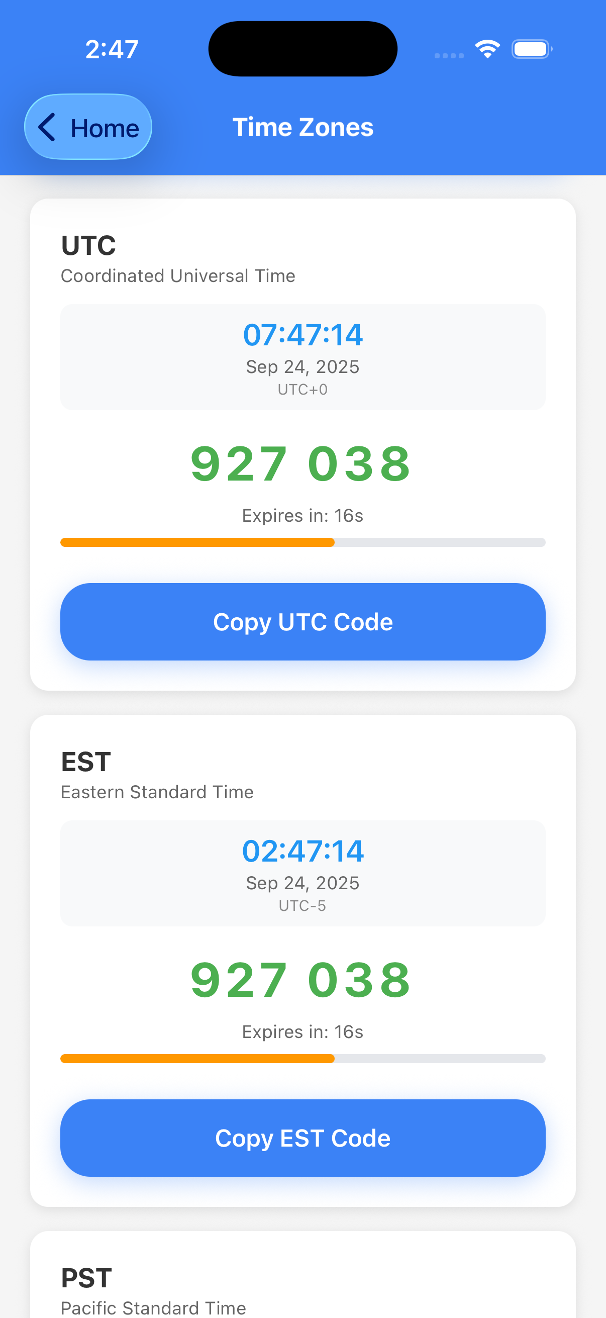 Timezone Demo