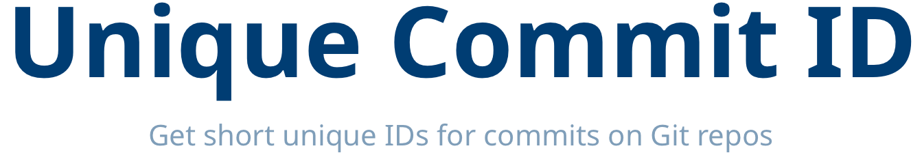 Unique Commit ID