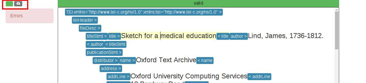 This image shows the location of the modification and save status, on the top left side of the screen.