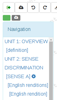Shows where the navigation pane is situated.