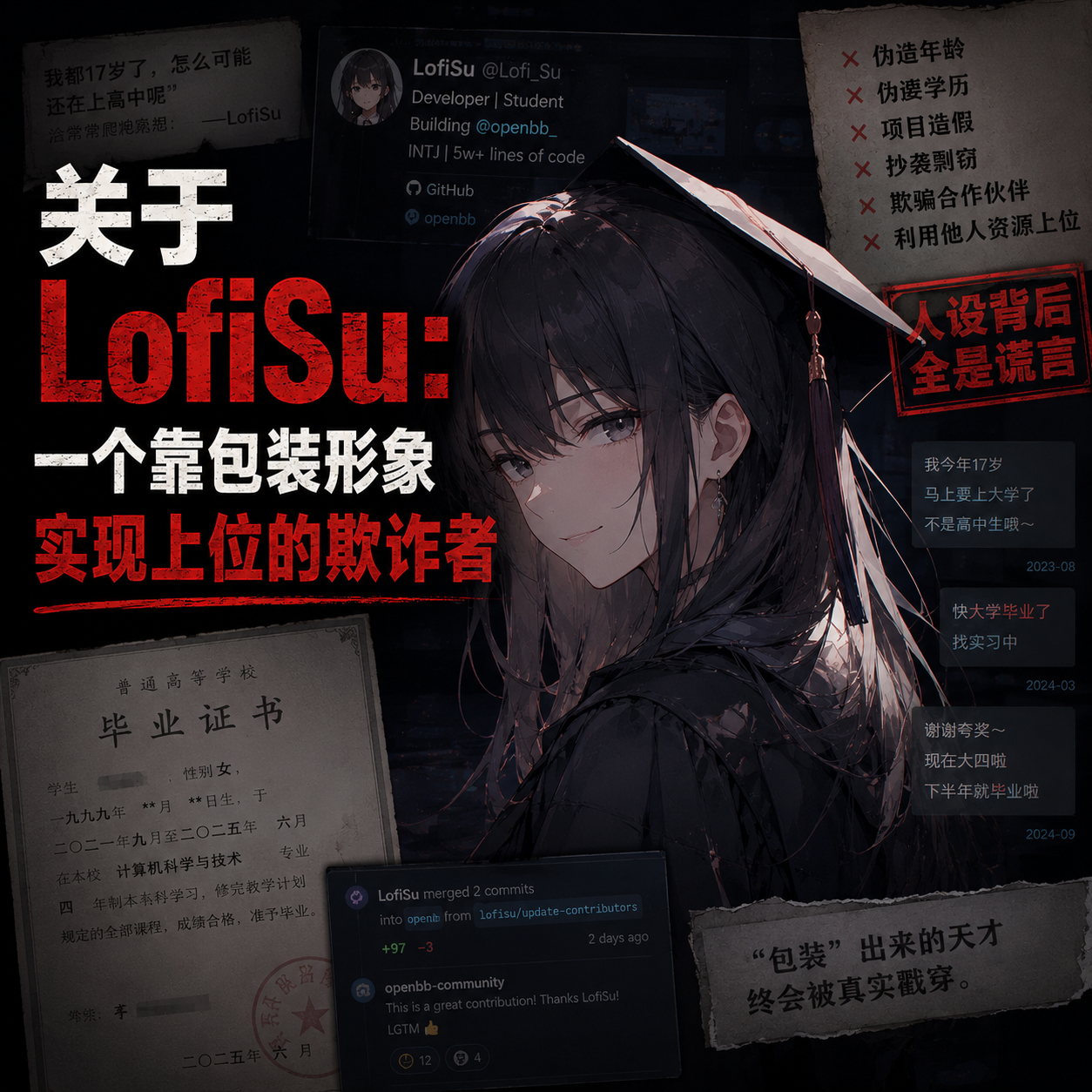 关于 LofiSu：一个靠包装形象实现上位的欺诈者
